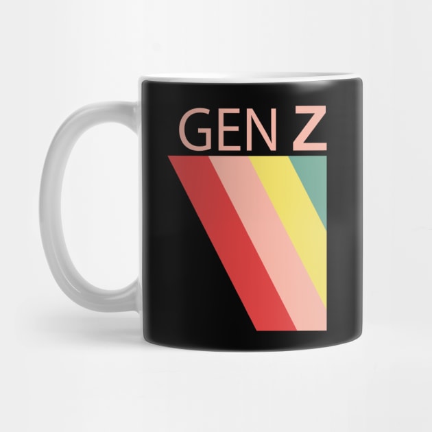 colorful cute striped pattern  generation z gen z and proud e boy e girl by sugarcloudlb-studio